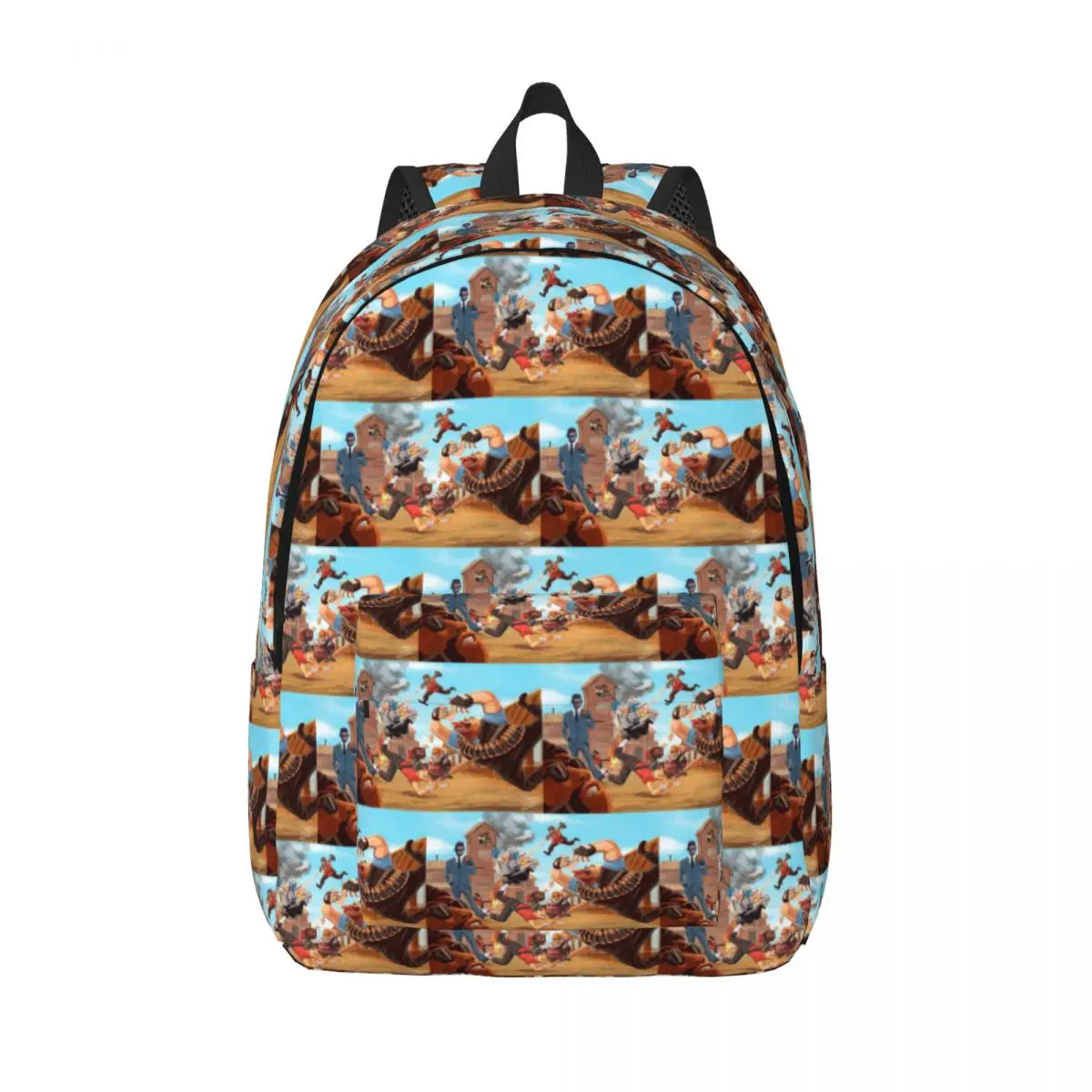 

Team Fortress Red Vs Blue Student Backpack School Bag Hiking Travel Daypack for Men Women Bookbag Shoulder Bags