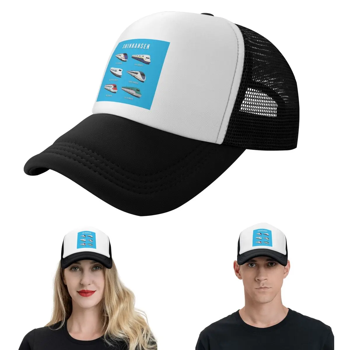 Japanese Shinkansen Bullet Trains Cap Fashion Mesh Baseball Caps Adjustable Hat Hip Hop Summer Unisex Baseball Hats