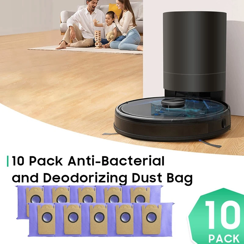 8PCS Dust Bags For Eufy Robovac L35 Hybrid/L35 Hybrid+/ LR30 Hybrid/LR30 Hybrid+ Robot Vacuum Cleaner Bags