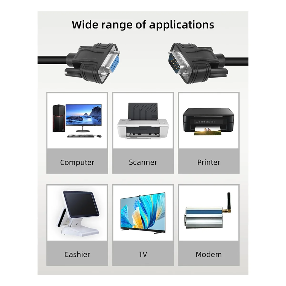 

A74Z DB9 Беспаечный удлинительный кабель, DB9 RS232 D-SUB Модуль сигнала последовательного разъема «папа» и «мама»