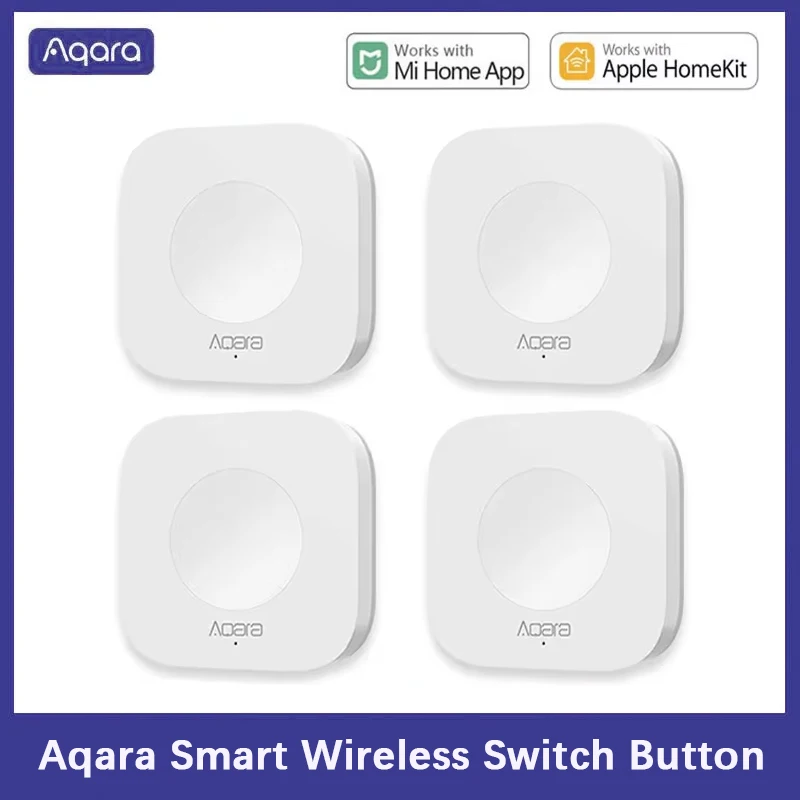 

Умный беспроводной мини-переключатель Aqara с датчиком, подключение Zigbee, кнопка дистанционного управления, управление одной кнопкой, домашняя безопасность, Mihome, Homekit