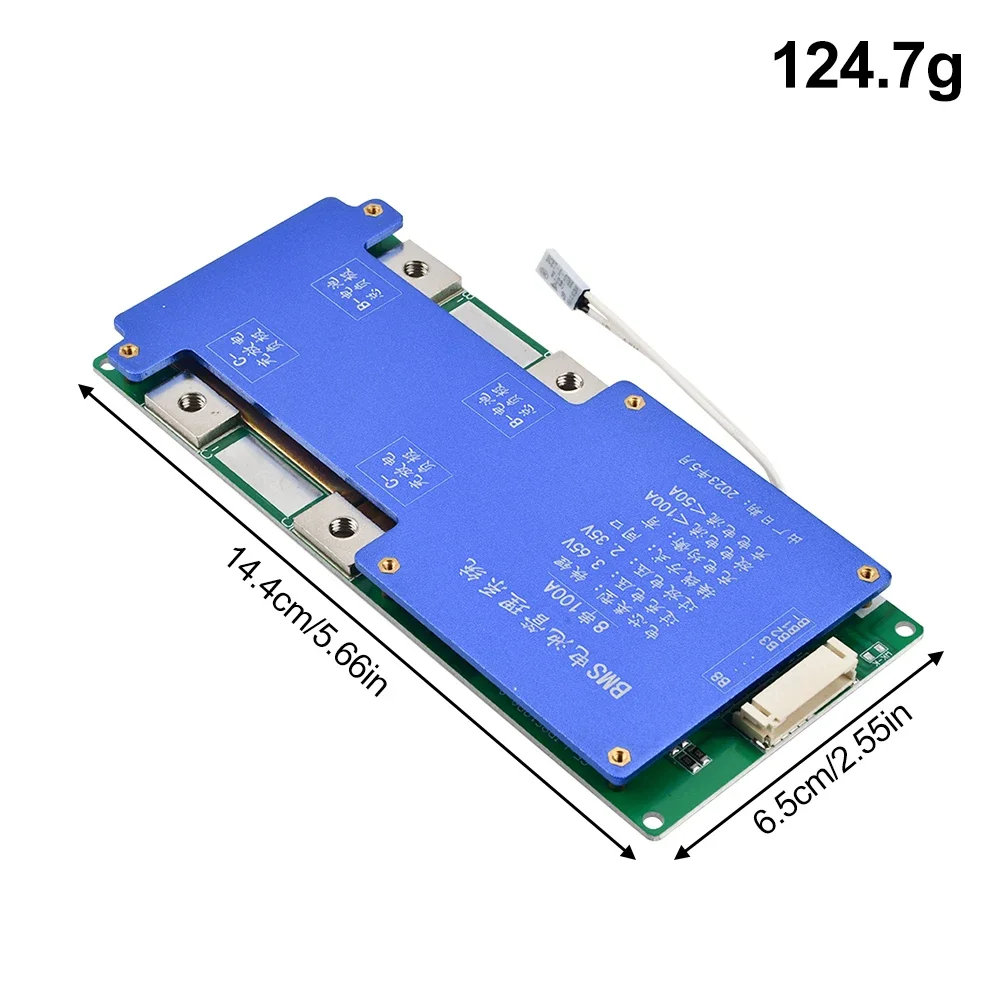 Placa de protección de batería BMS 8S 100A 24V LiFePO4 BMS de fosfato de hierro LFP controlador de carga con función de equilibrio