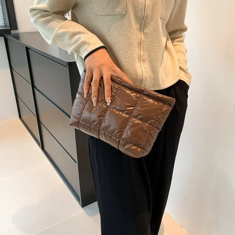 

New Padded Quilted Makeup Bags Lightweight Portable Storage Bag Multifunctional Solid Color Makeup Organizer Bags Travel