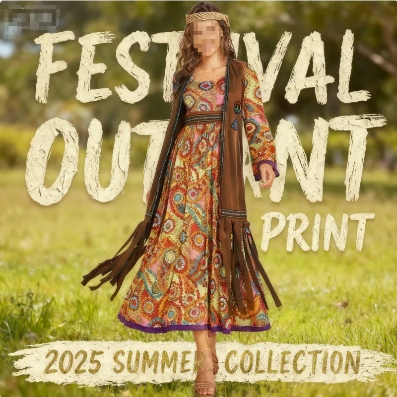 ريترو ديسكو 60s-70s هالوين زي كرنفال قاعة الرقص أداء ارتداء الكبار المرأة المرحلة الزي #1