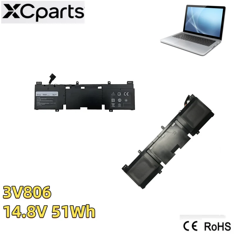 

14.8V 51Wh Laptop Battery 3V806 For Dell Alienware 13 R2 QHD Series ALW13ED-1708 ALW13ED-1608 ALW13ED-1508 ALW13ED-2608