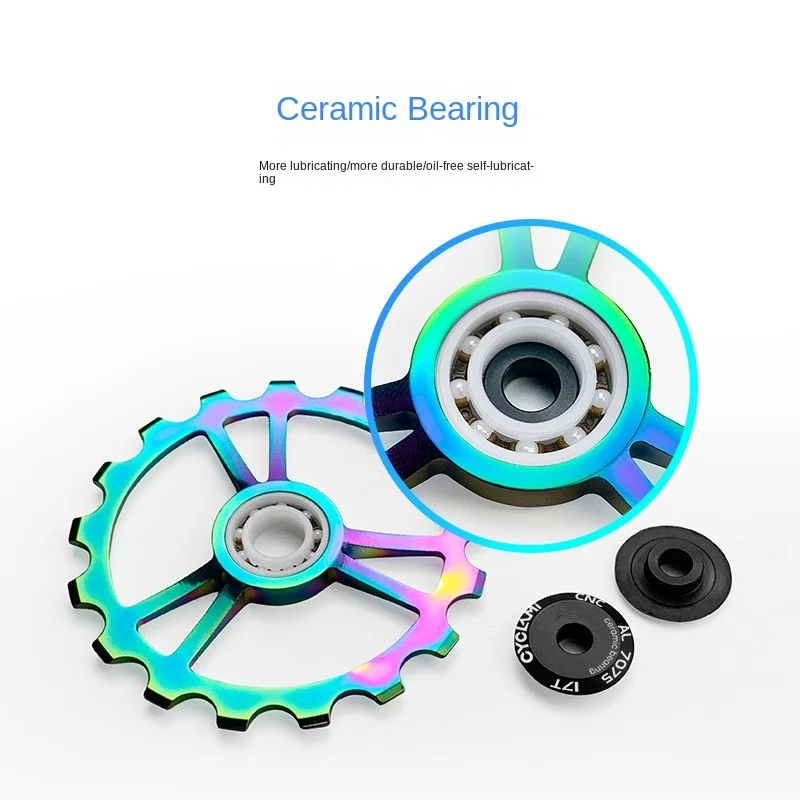 الطريق الدراجة الخلفية Derailleur ألياف الكربون السيراميك تحمل 17T بكرة دليل عجلة R5800 R6800 R7000 R8000 R9100 R9000 4700 5800 105