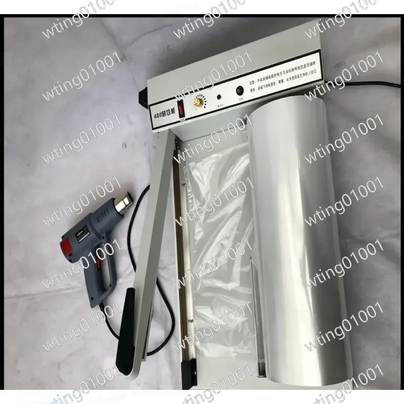 600mm Heat Shrink Packaging Machine with Hot Air Gun Manual Sealer Cutter for Bottle Box Jar