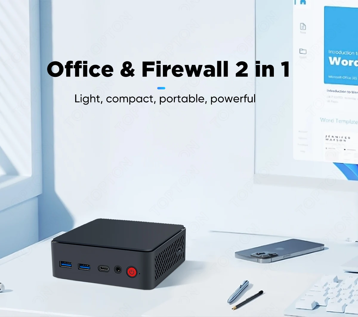 ミニPC（Topton） Topton escritório firewall mini pc intel n150 2x 2.5g lan i226-V