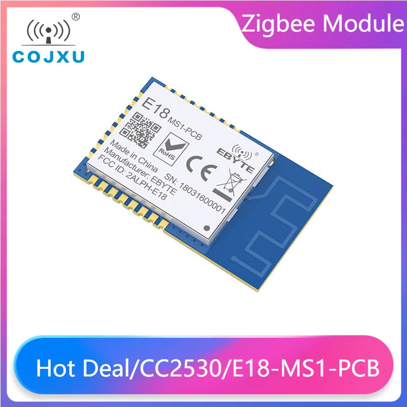 CC2530 지그비 모듈, IO 2.4Ghz, 2.5mW PCB 안테나, IoT uHF 메쉬 네트워크 무선 송수신기, 송신기 수신기 E18-MS1-PCB