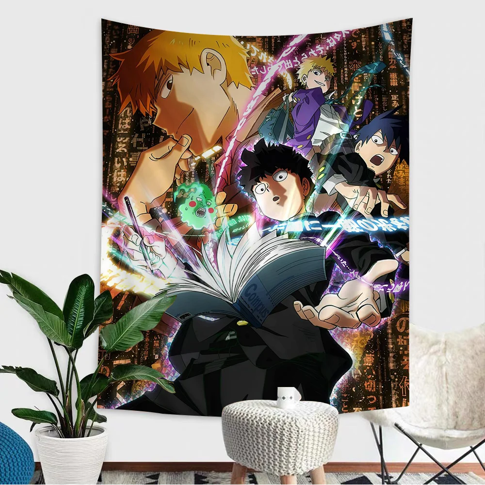 Anime Mob Psycho 100 Colorful Tapestry Wall Hanging Cheap Hippie Wall Hanging Bohemian Wall Tapestries Mandala