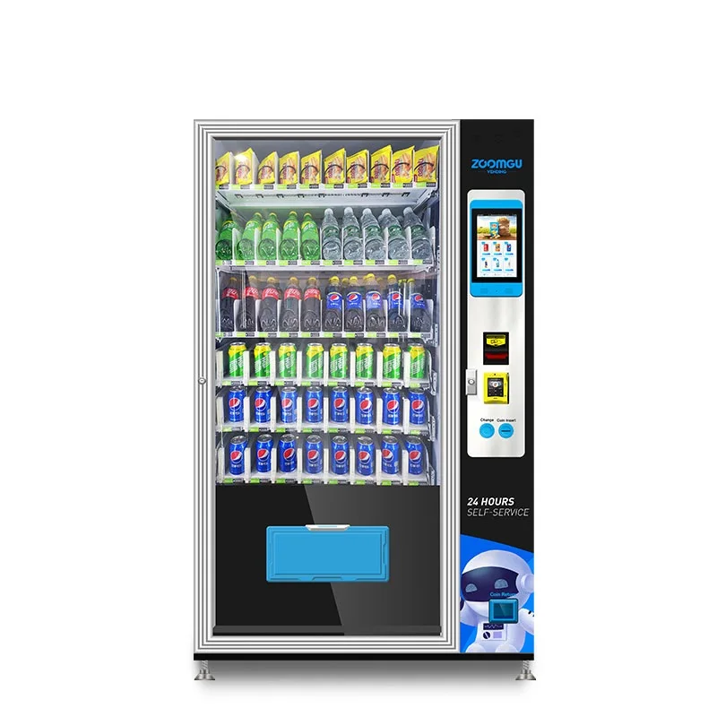 24 Hours Self Service Candy Water Food Drink Vending Machine for Sale