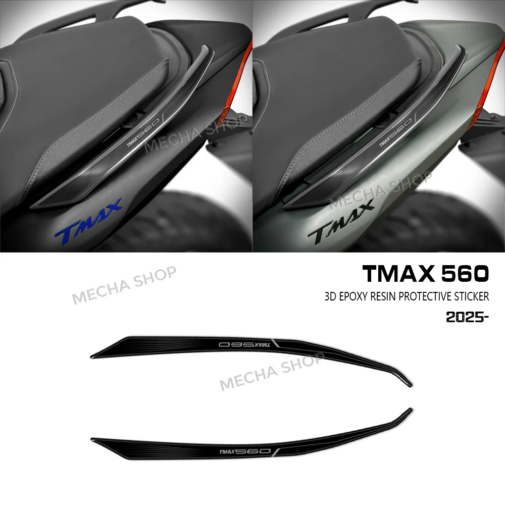 

For TMAX 560 TMAX560 2025 2026 Passenger Armrest Decal Motorcycle Accessories 3D Epoxy Resin Sticker Protection Kit