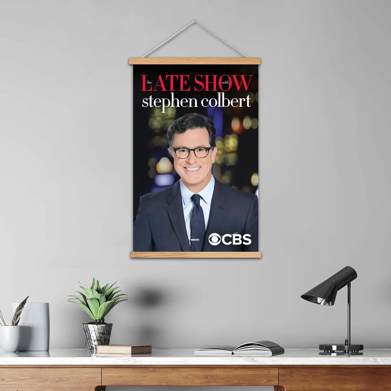Stephen Colbert Framed Wall Painting Canvas Art Poster and Wall Art,  Modern Family Bedroom Decor,Decorative painting