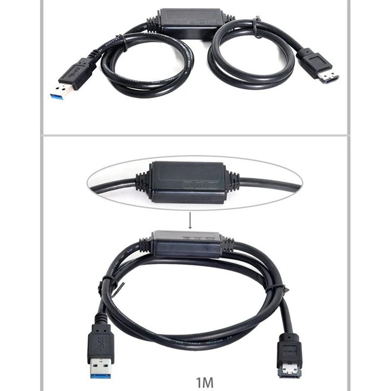 Power Over ESATA DC 5V Power To USB 3.0 Adapter USB3.0 To HDD/SSD/ODD ESATA Power Converter Cable 1M