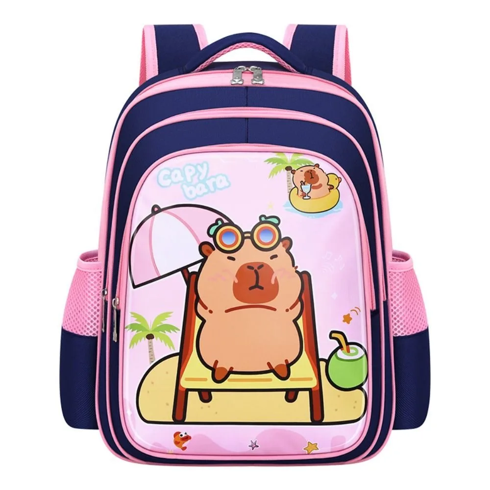Cute Cartoon Capybara Children's Backpack Large Capacity Pattern Shoulder Bags Waterproof School Bags Student