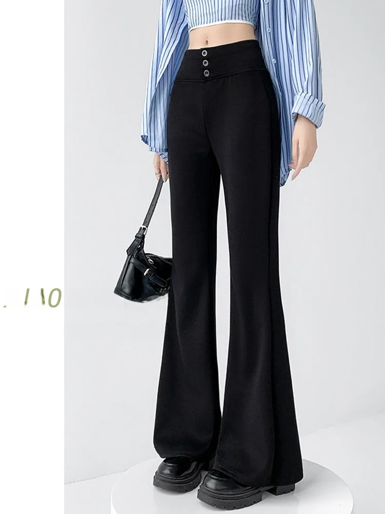 

Американские хлопковые расклешенные брюки для йоги, женская верхняя одежда, зауженные спортивные брюки с высокой талией для фигуры типа «груша», черные, цвета «ивовый лист»