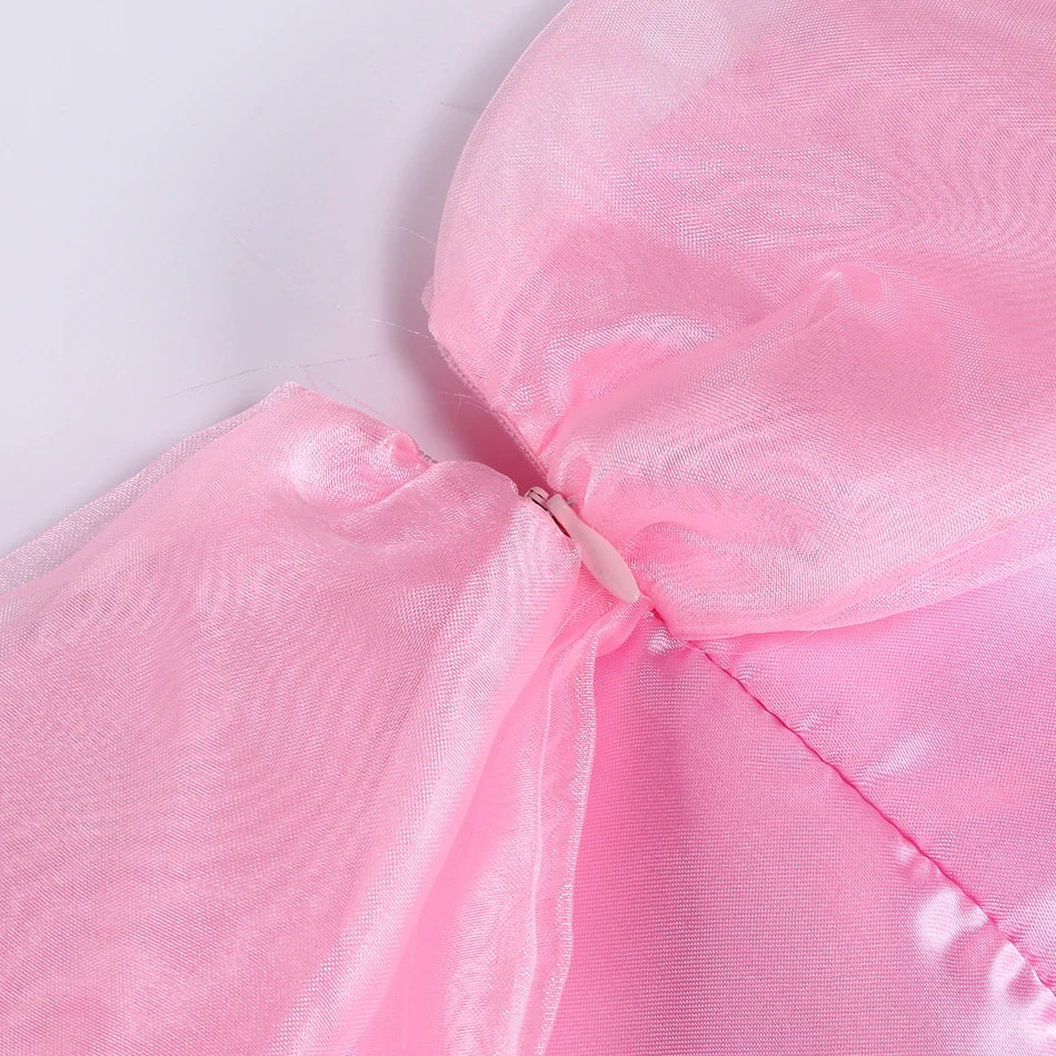 Aurora Party-Kostüm für Mädchen, Halloween Dornröschen Rosa Blumen-Mesh-Kostüm, Kinder-Weihnachtskleidung, Geburtstagsgeschenk – Detail 13