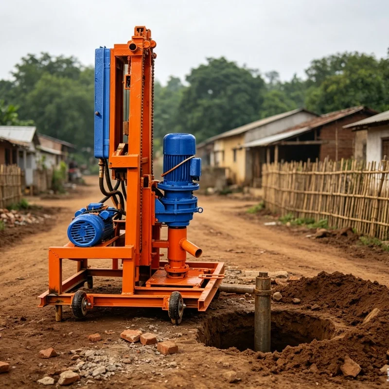 Customized Small‑Size Hydraulic Winch Water Well Drilling Machine for Rural Household Shallow Water Intake