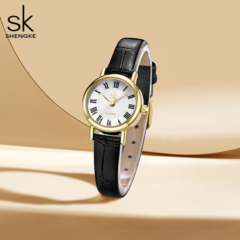 Shengke New Elegant Design Ladies Quart Watches Fashion Original Golden Case Top Luxury Women\'s Wrist Watch Relogio Feminino