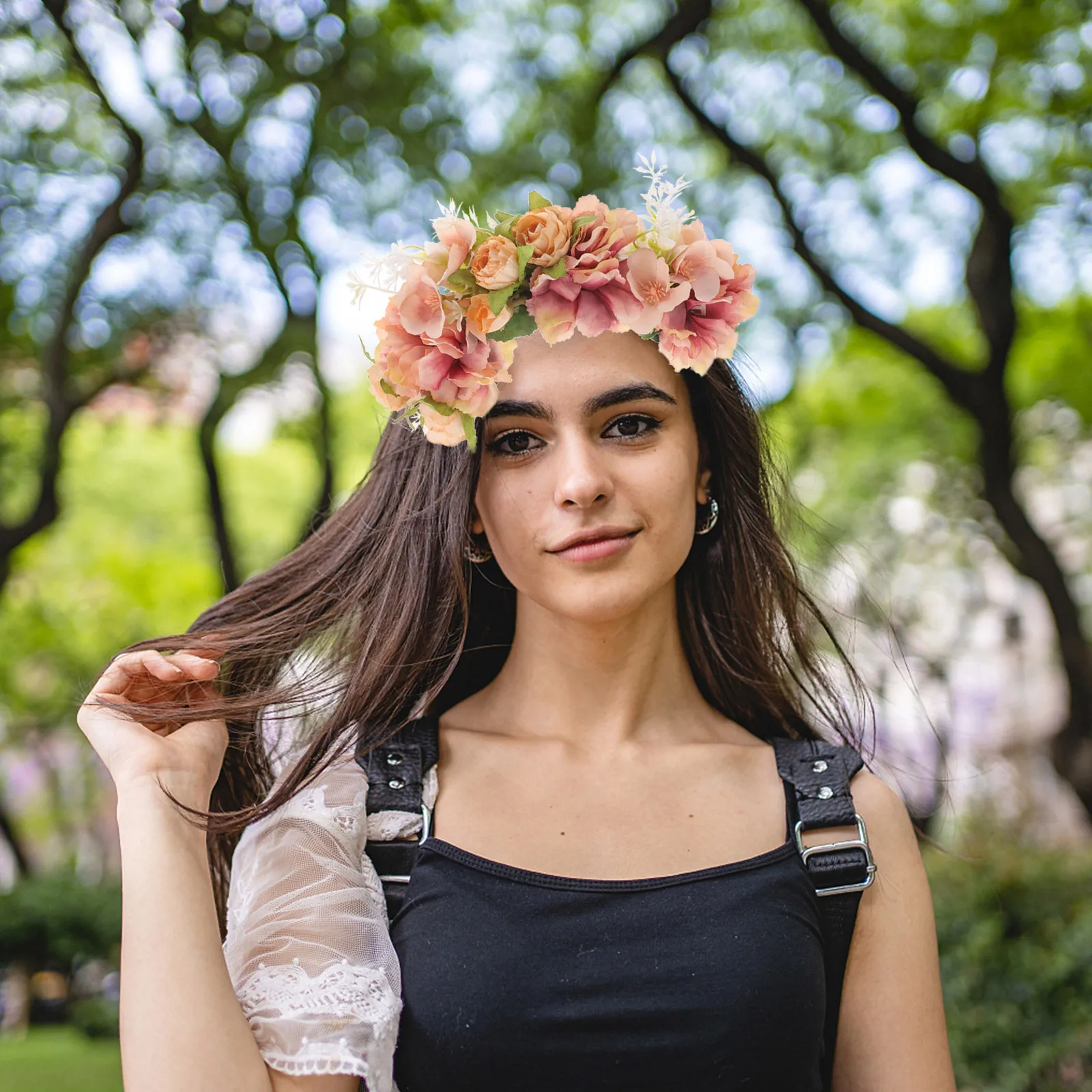

Big Flower Headband Bridal Wedding Bridesmaid Bands Hair for Accessories Hairband with Flowers European American Floral Crown