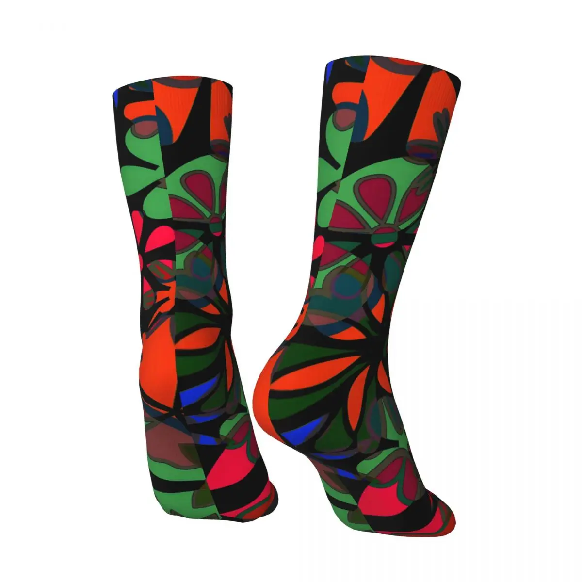 Crazy compression Flower Power (70'S Retro) Sock for Men Harajuku Quality Pattern Crew Sock Novelty