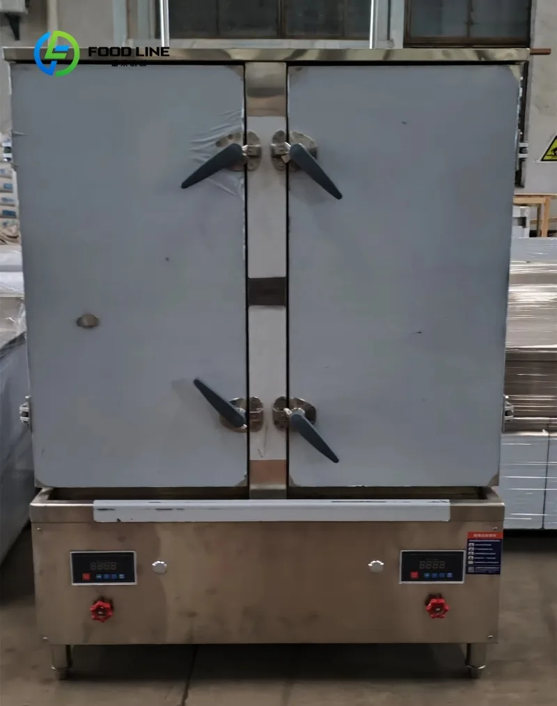 Customized Commercial Electric Tamale Rice Noodle Dumpling Steamer Industrial Double Door Kitchen Food Steamers