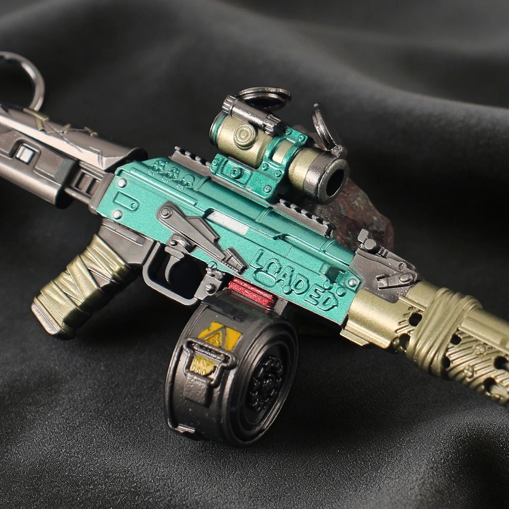 22 cm Delta Force AKM fusil d'assaut-Bullseye modèle pistolet porte-clés détachable vue jeu périphérique jouet pistolets artisanat ornement garçon cadeau