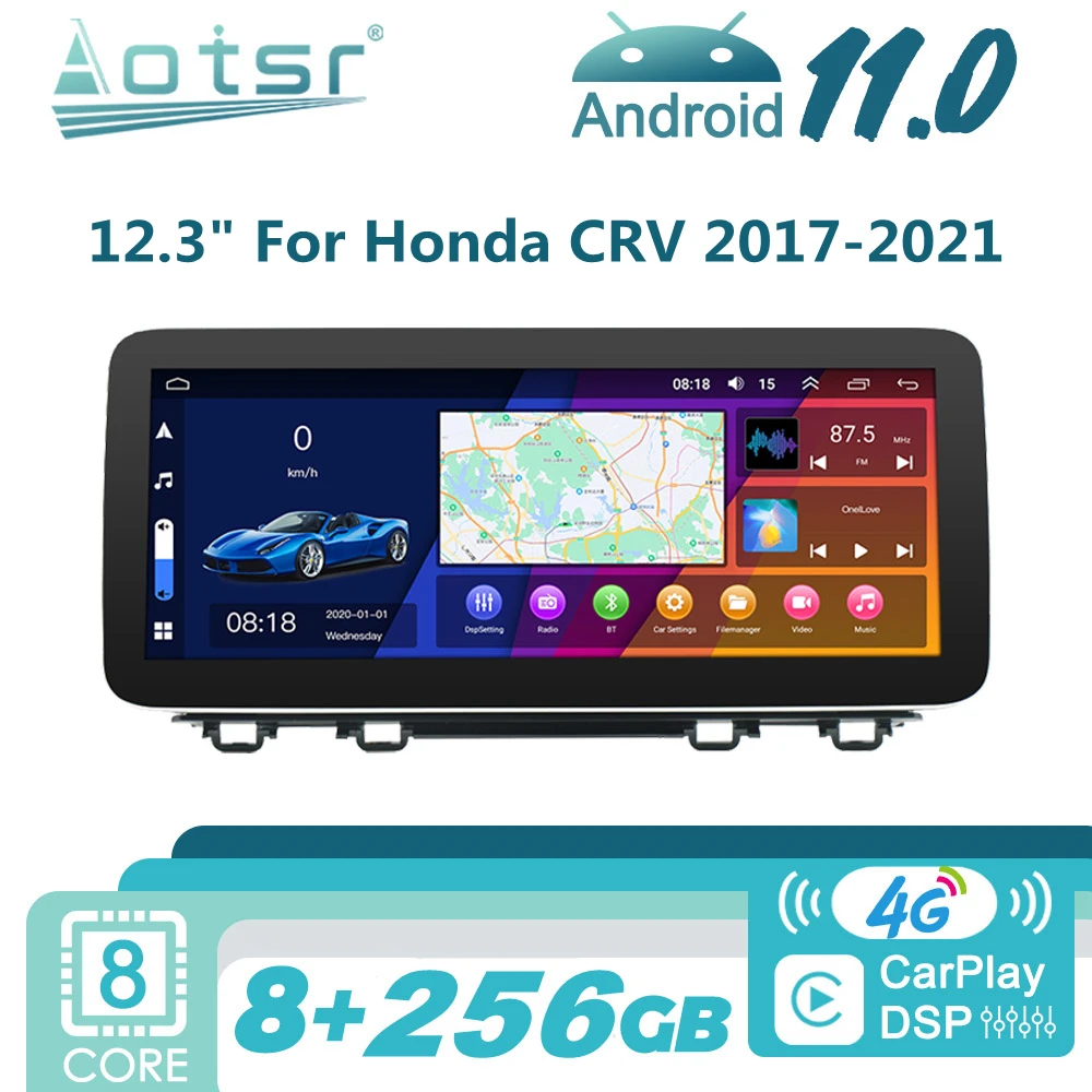 

Автомобильный радиоприемник 12,3 дюйма для Honda CRV 2017 - 2021 Android, Авторадио 2Din, стерео, мультимедийный видеоплеер, головное устройство, экран, GPS-навигация