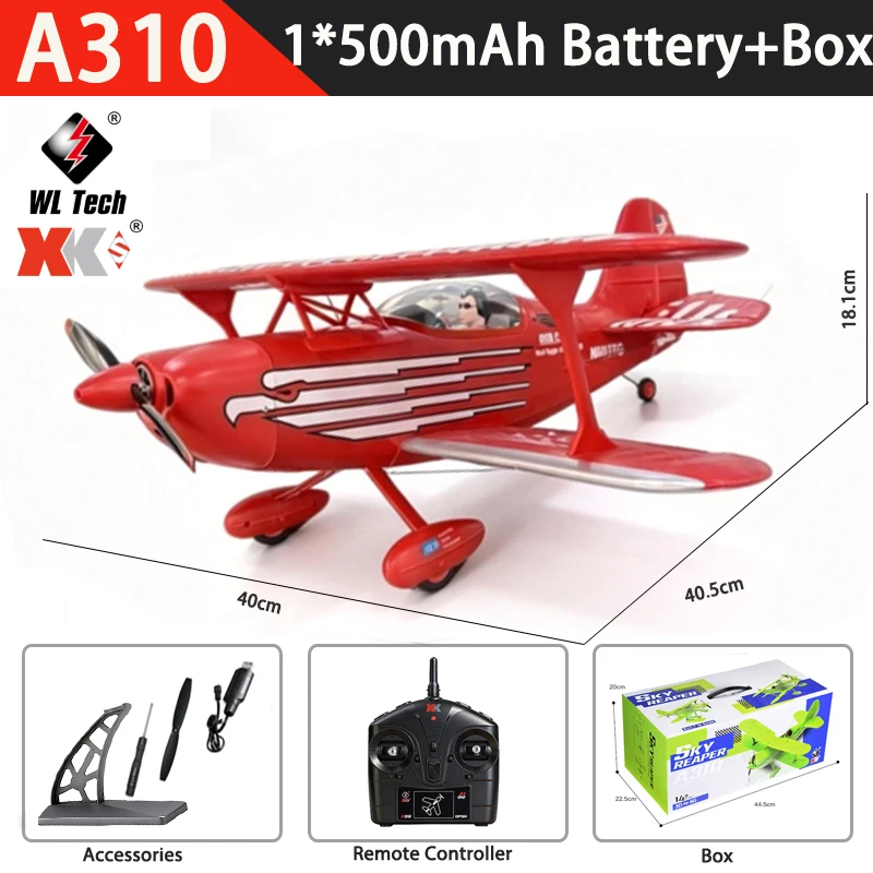 

New WLtoys Remote-Controlled Aircraft Brushless Motor 3D/6G with Gyroscope Dual Wings Four Channel Airplane Boy Toy Gift