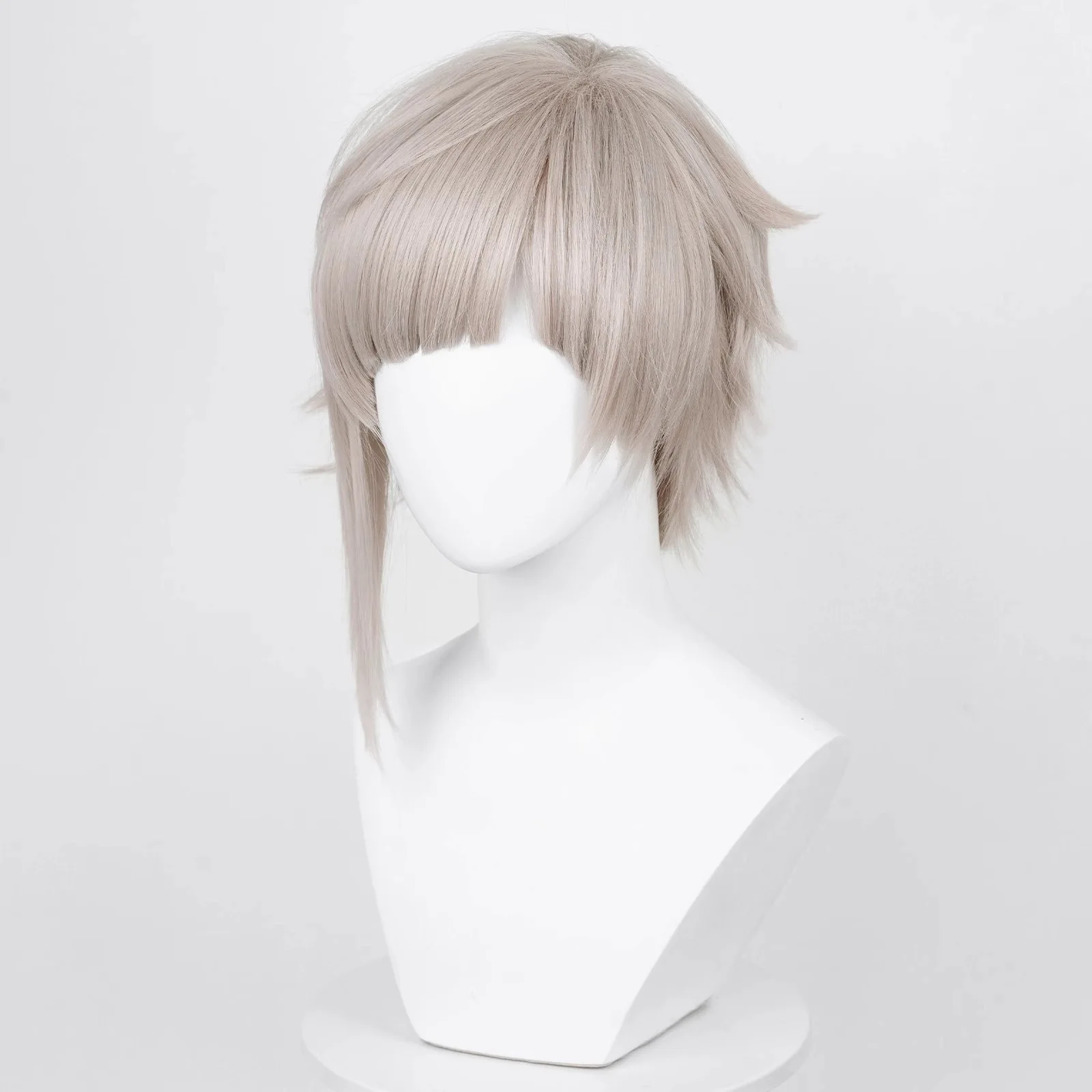 Perruque de cosplay pour Osamu Dazai de « Bungo Stray Dogs » avec frange latérale et une pointe retournée.