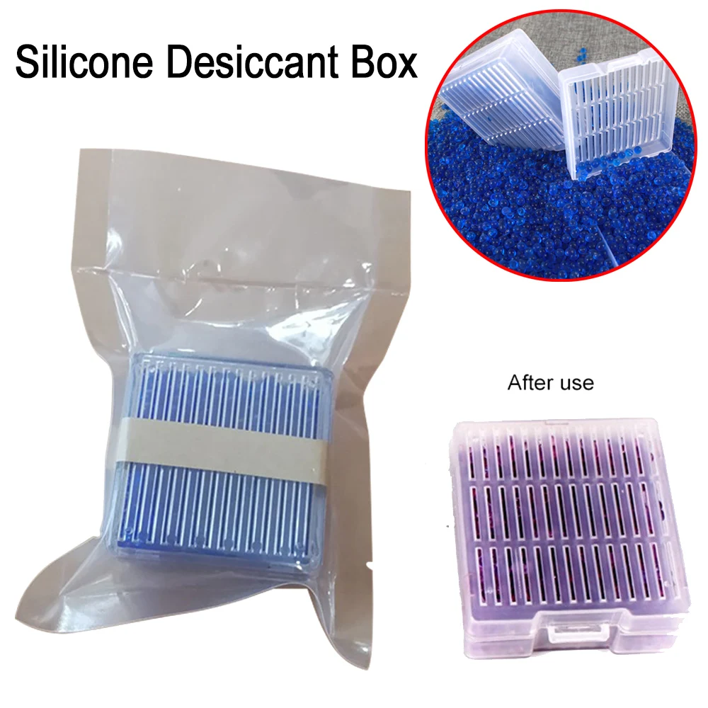 

1pc Reusable Silica Gel Beads Desiccant Box Color Changing Indicating Moisture Absorber Humidity Dehumidifier Box