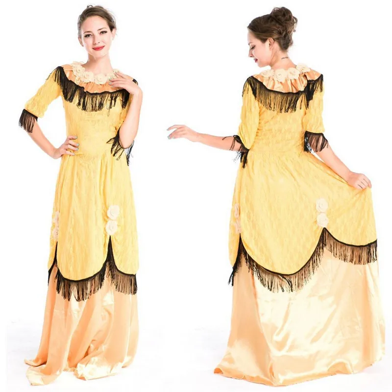 

European Vintage Court Dress Halloween Queen Costume Princess Dress Cosplay Film Shooting Dress
