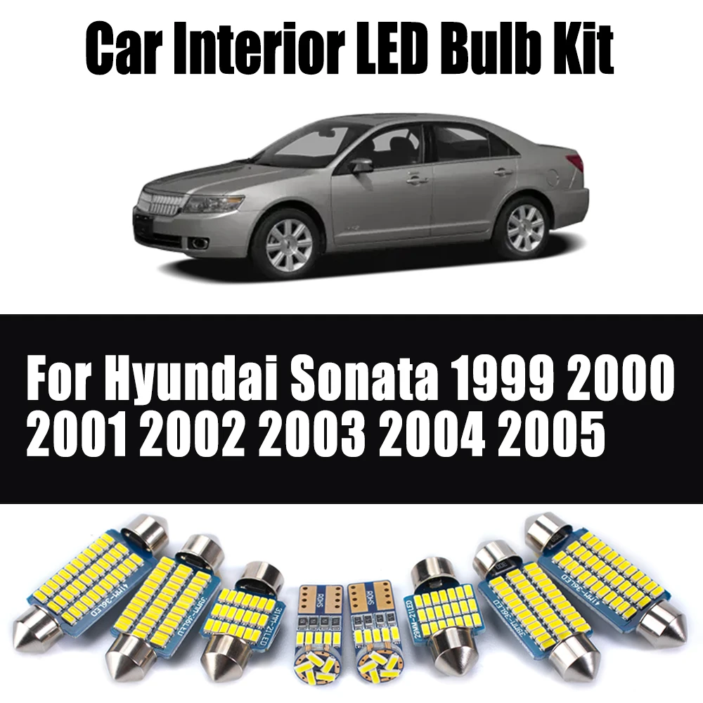 

13Pcs Canbus No Error LED Interior Trunk Dome Ceiling Light Kit For Hyundai Sonata 1999 2000 2001 2002 2003 2004 2005 Car Bulbs