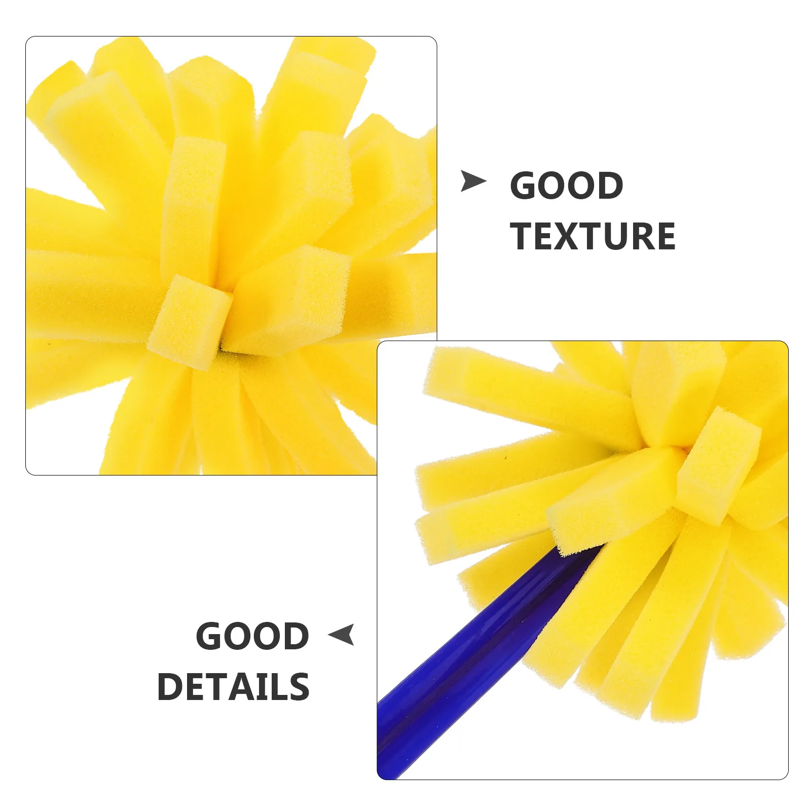 4Pcs Sponge Paint Brushes Soft Non-Shedding Foam Brush Heads for Acrylic Painting Crafting DIY Stenciling Wood Stain Projects