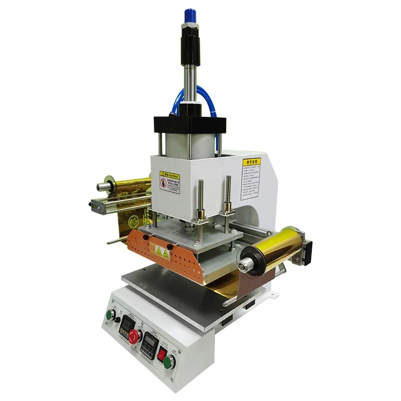 Máquina de carimbo de plástico de couro de folha de imprensa quente automática de mesa máquina de impressão de folha quente de alta velocidade