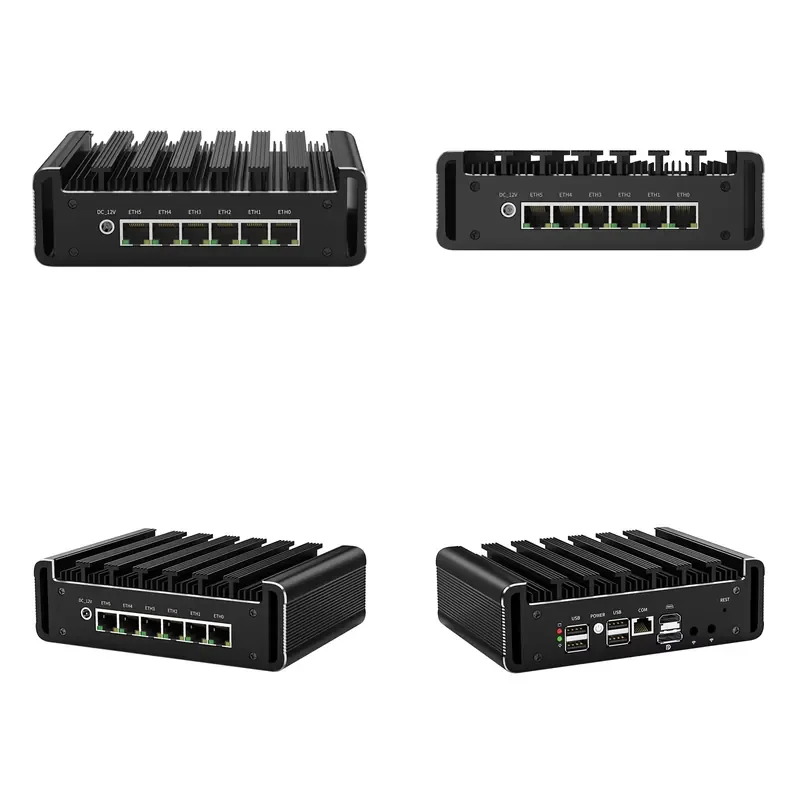 BKHD Cheap Fanless G31 N100 i3 N300 N305 Soft Router 6xi226 2.5G LAN DDR4 Mini PC PfSense Industrial Computer Support
