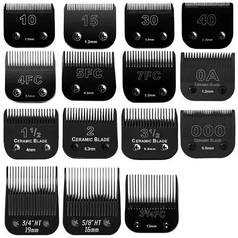 Professional Detachable Pet Dog Ceramic Blade Compatible with Most Andis AG, AGC, AGP, AGRC/Oster A5/Wahl KM10 Series Clippers