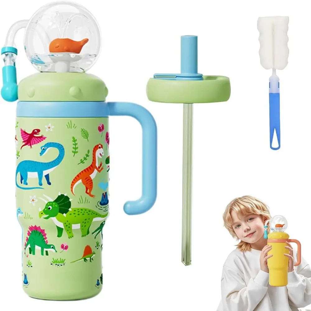 

Новая термобутылка-фонтан «Кит» с двойной крышкой, расширенной ручкой и защитой от протекания, 710 мл