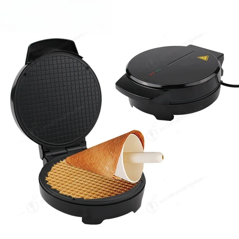 Electric Egg Roll Maker DIY Ice Cream Cone Machine Crispy Omelet Mold Sandwich Iron Crepe Baking Pan Waffle Pancake Grill Oven