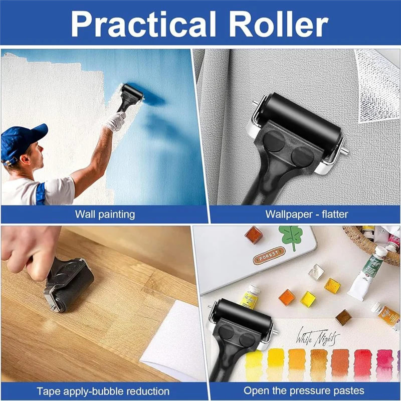 

8 шт. Brayer валик, резиновые валики Brayer для изготовления, виниловая роликовая кисть для рисования для склеивания печати чернил, инструмент для рисования-A68E