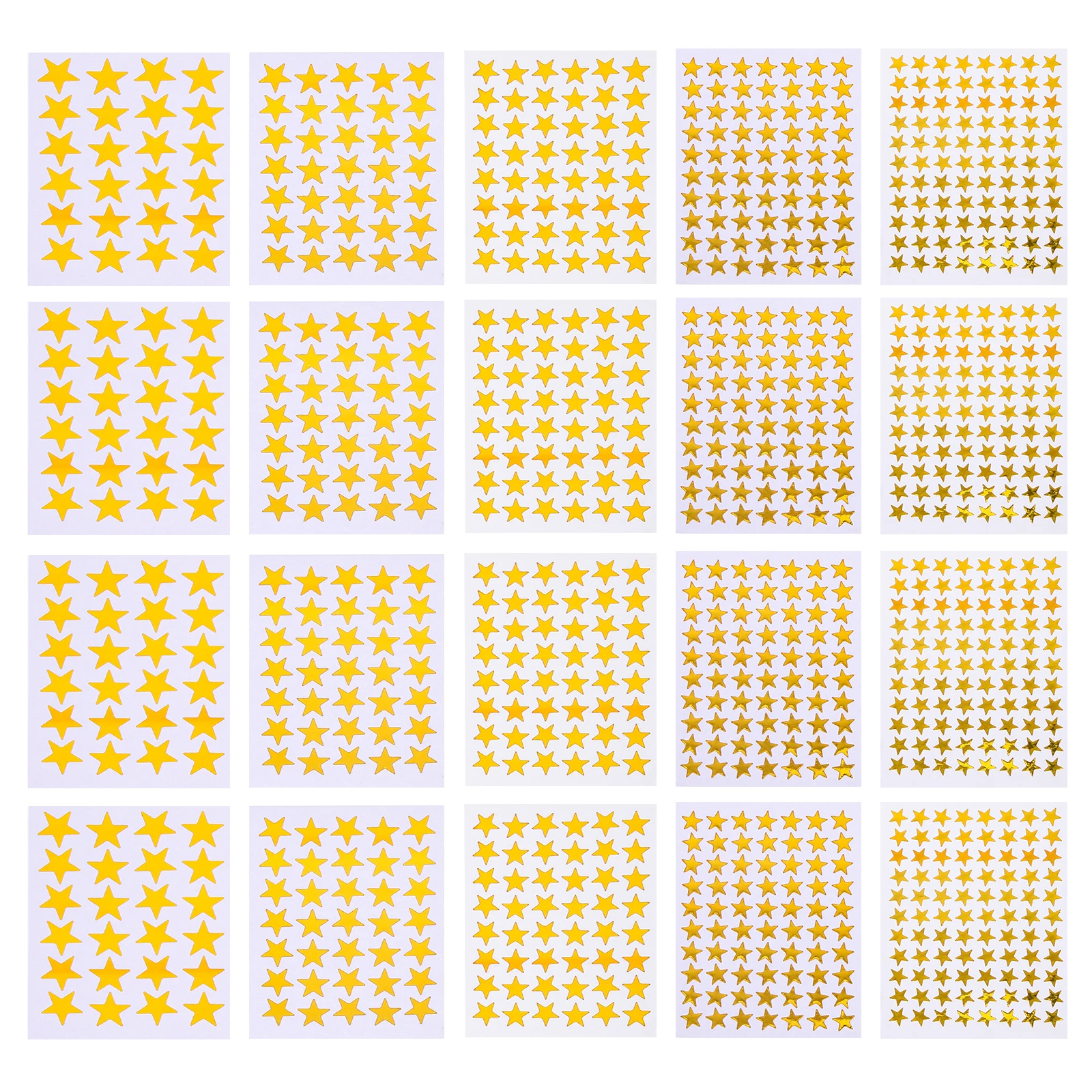 

50pcs Star Stickers Reward Sticker Self-Adhesive Gold Star Decals For School Supplies Craft Decoration Stationery Label