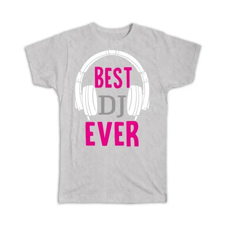 Para el mejor DJ de todos los tiempos, auriculares de músico musical, camiseta de cumpleaños con estampado artístico