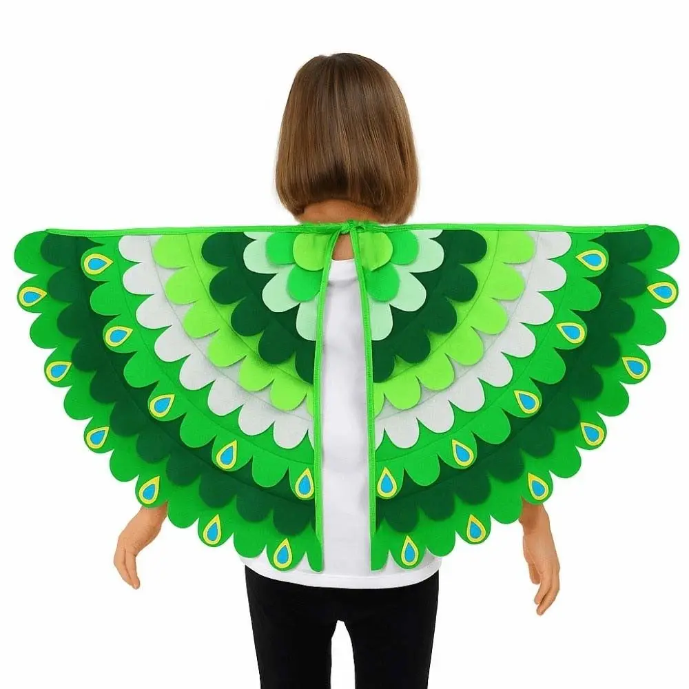 Creative Felt Cloth Halloween Cloak with Mask Robe Owl Halloween Children Costume Cosplay Bird Wings Cape Mask Set Costume Ball