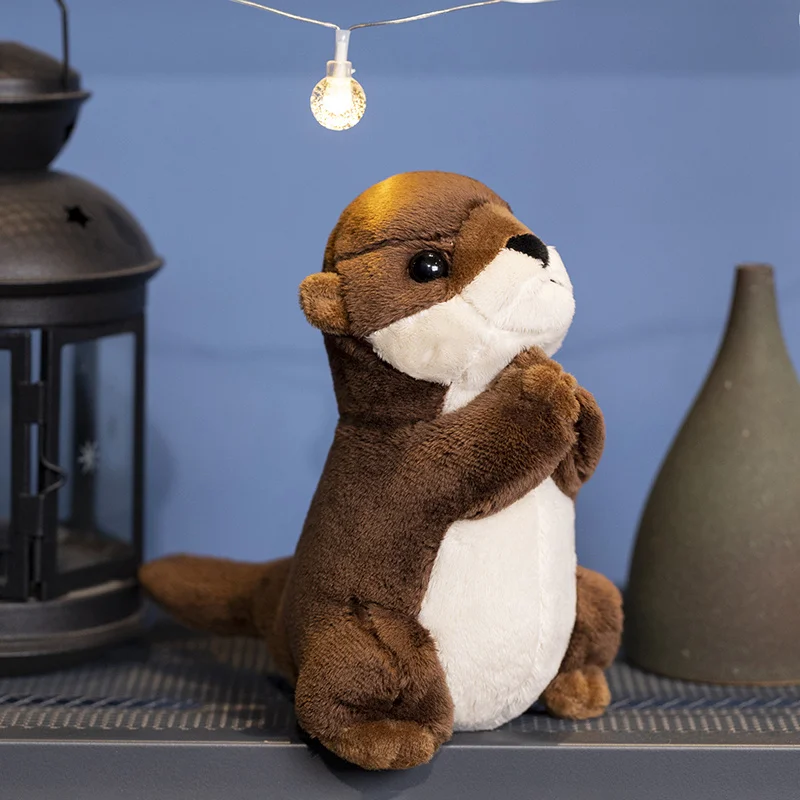 19cm Cute Cartoon Wishing Otter Plush Toys Baby Kids Cute Lovely Soft Stuffed Dolls For Christmas Holiday Birthday Gift