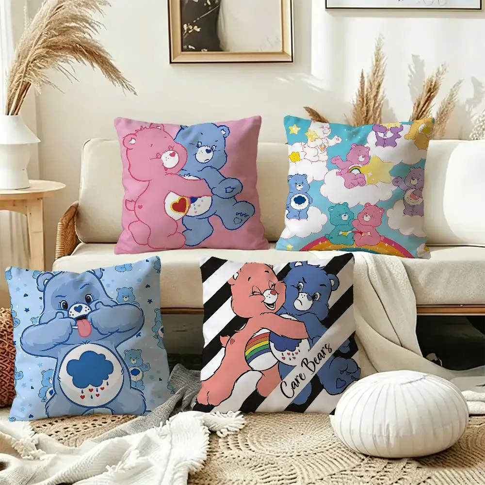 C-Care Kawaii B-Bears Cushion Cover Polyester Sofa Cushions Decorative Throw Pillows Home Decoration Pillowcover