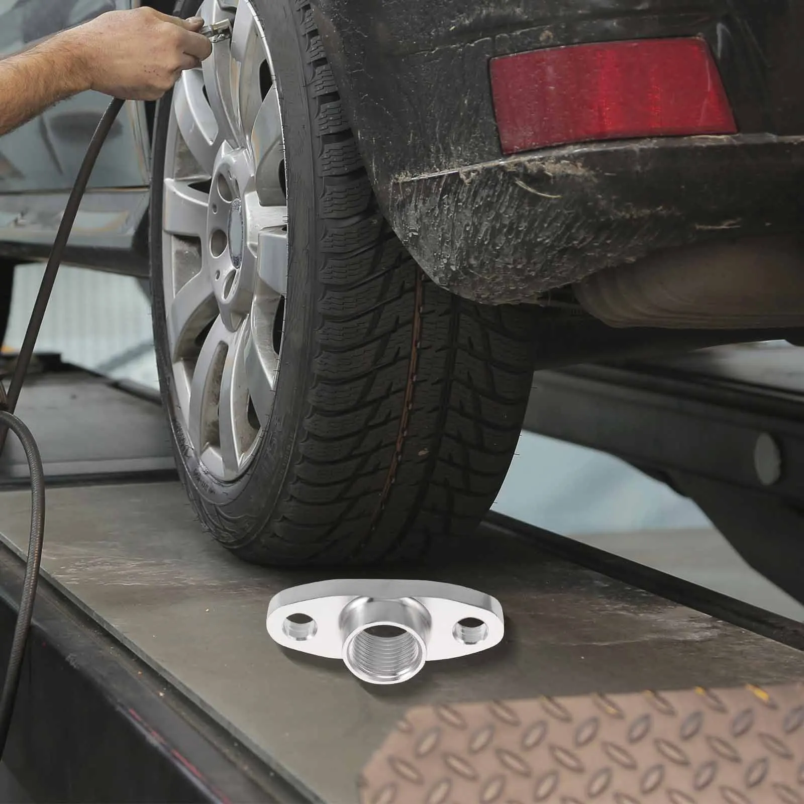 

1 Set Turbo Oil Drain Flange Set Car Accessories Durable Easy Install Ft03-1/2Npt Compatible Various Car Models Engine Parts