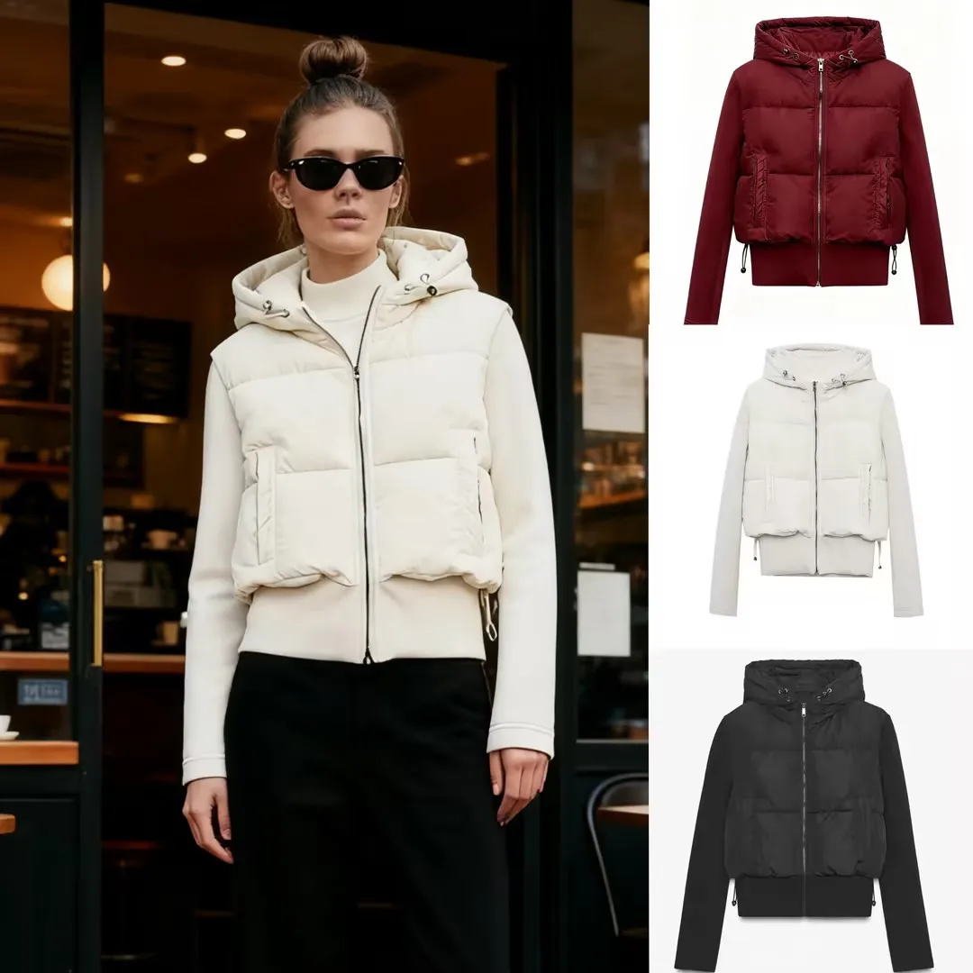 

Женская хлопковая куртка с капюшоном, осень/зима, стильная простая однотонная верхняя одежда с завязками на талии, легкое прямое пальто с длинными рукавами