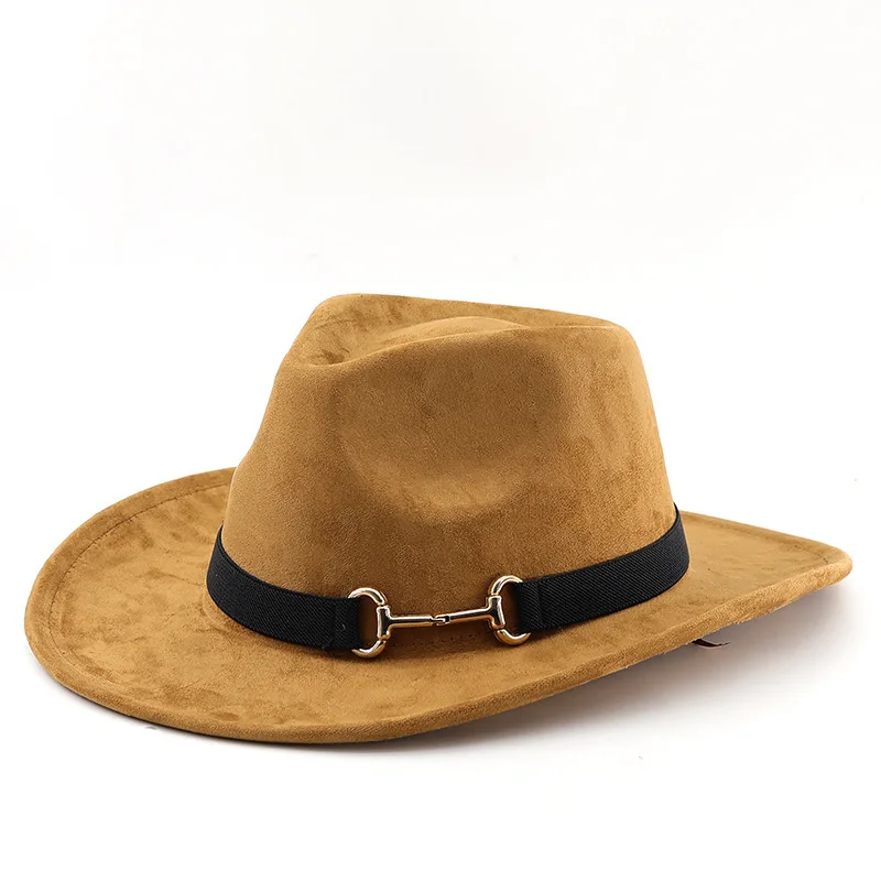Suede Felt, Ethnic Minority Men's And Women's Couple's Woolen Cloth, Western Cowboy Top Hat, Trendy