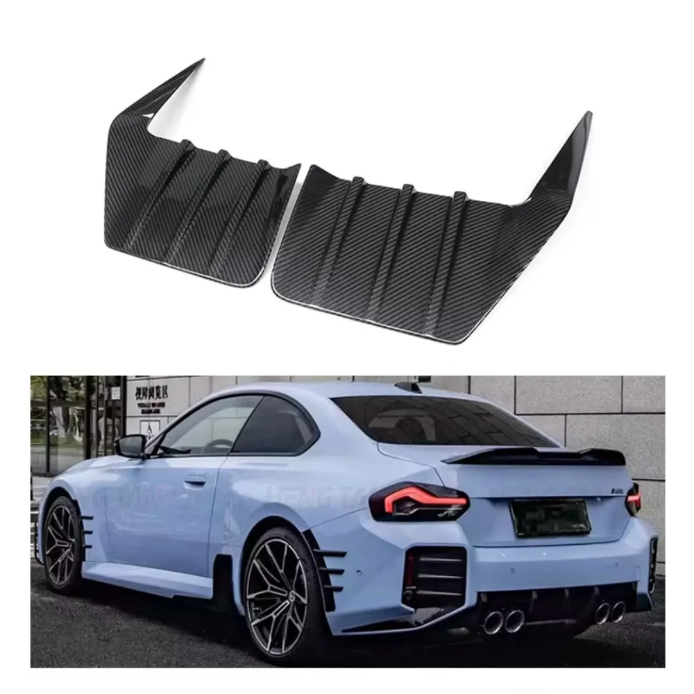 

Dry Carbon Fiber Rear Bumper Vent Trims for BMW M2 G87 Bodykit Rear Bumper Air Duct diffuser Deflector Cover body kit Accessorie