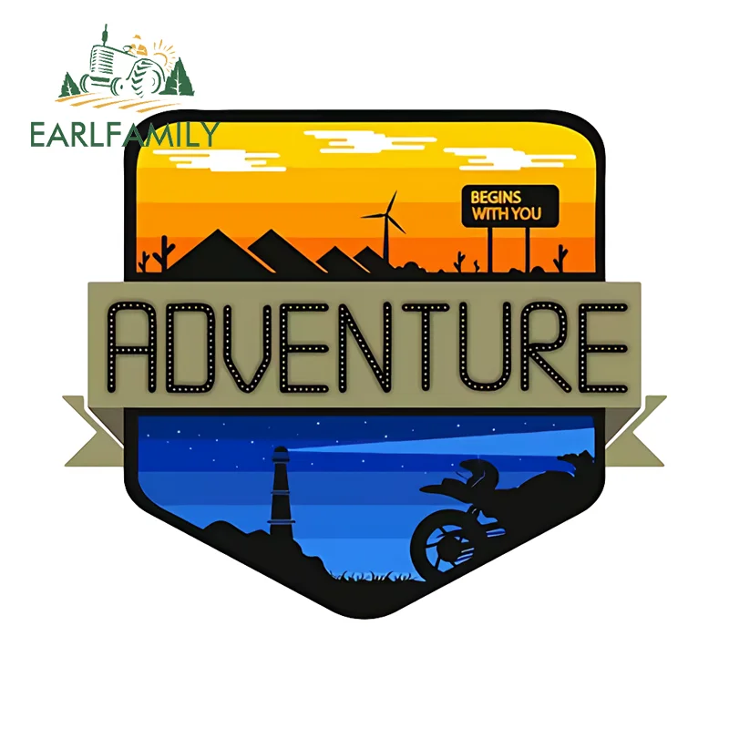 

Наклейки для автомобилей EARLFAMILY Adventure, забавные индивидуальные наклейки для скейтбордов и серфбордов, подходят для стайлинга автомобилей и аксессуаров.